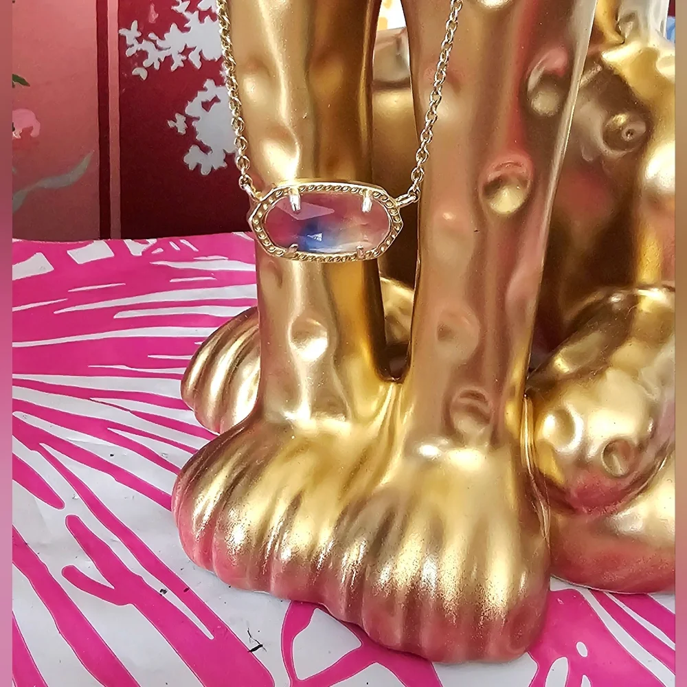 Kendra Scott Elisa Watercolor Gold Necklace - Picture 2 of 6